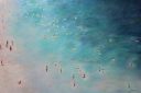 Bermuda Beach Impression, original expressionist landscape painting by Eugene Eugeniusz Maziarz, oil on canvas