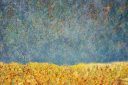 Gold Field, original 24x30 expressionist landscape painting by Eugene Eugeniusz Maziarz, oil on canvas