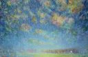 Little White House Raritan Fields 2, original 30x40 expressionist landscape painting, oil on canvas