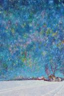 Evening Wonder, original 40x30 expressionist landscape, oil on canvas 40" x 30" Eugene Maziarz