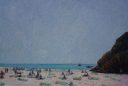 Horseshoe Bay Bermuda, original 30x40 expressionist landscape, oil on canvas 30" x 40"